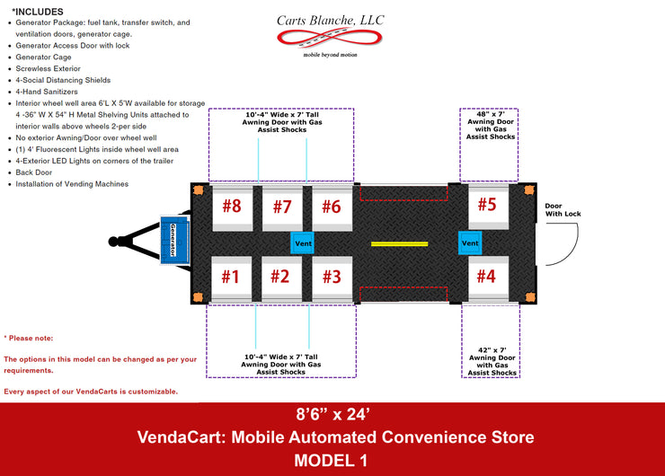 VendaCarts Mobile Convenience Store Model 1